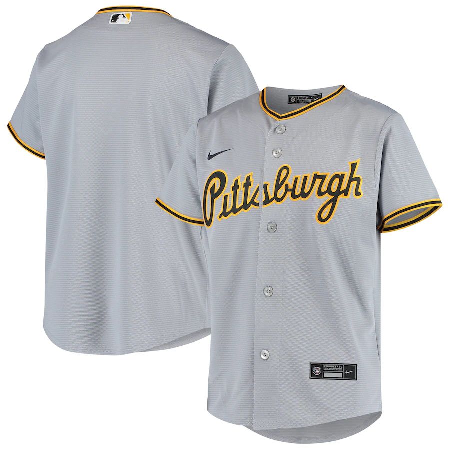 Youth Pittsburgh Pirates Nike Gray Replica Team MLB Jerseys